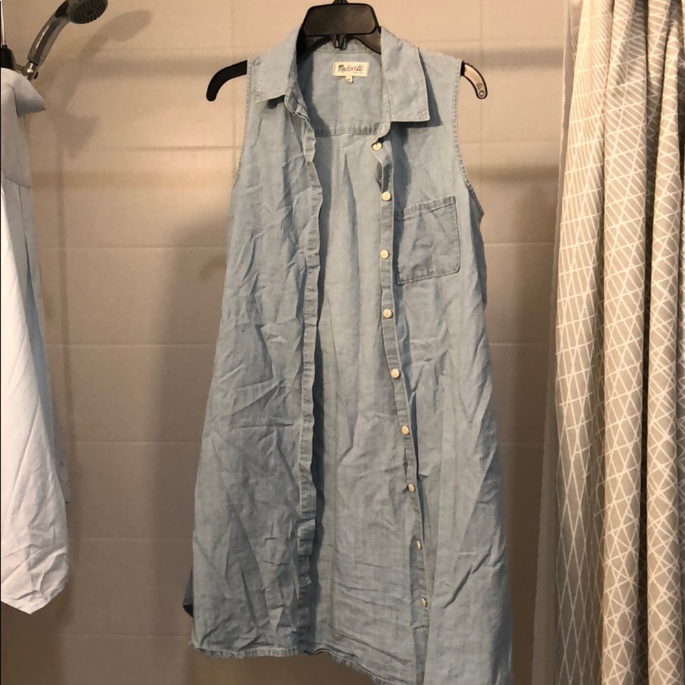 Madewell chambray/denim short dress